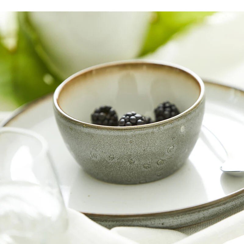 Bitz Living Stoneware Bowl 10cm Grey/ Cream